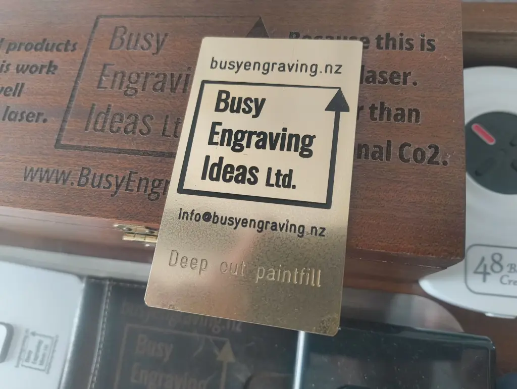 Deep cut paint fill Engraving stainless steel