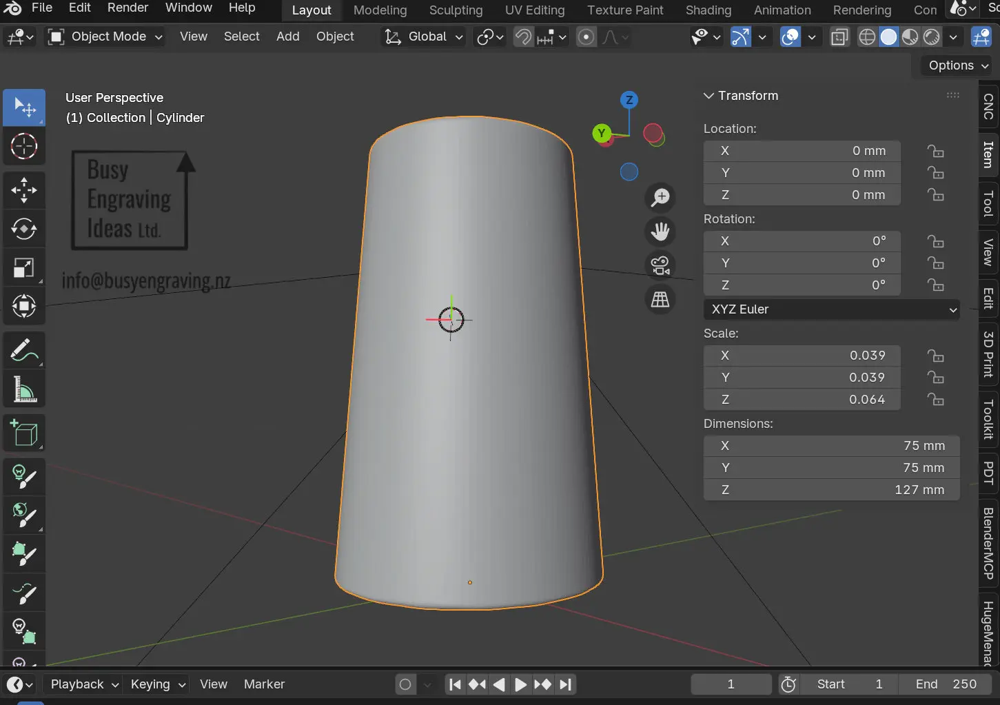 3D mold made for laser machine
