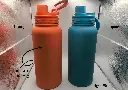 Mug mobile phone holder - Orange Turquoise.webp