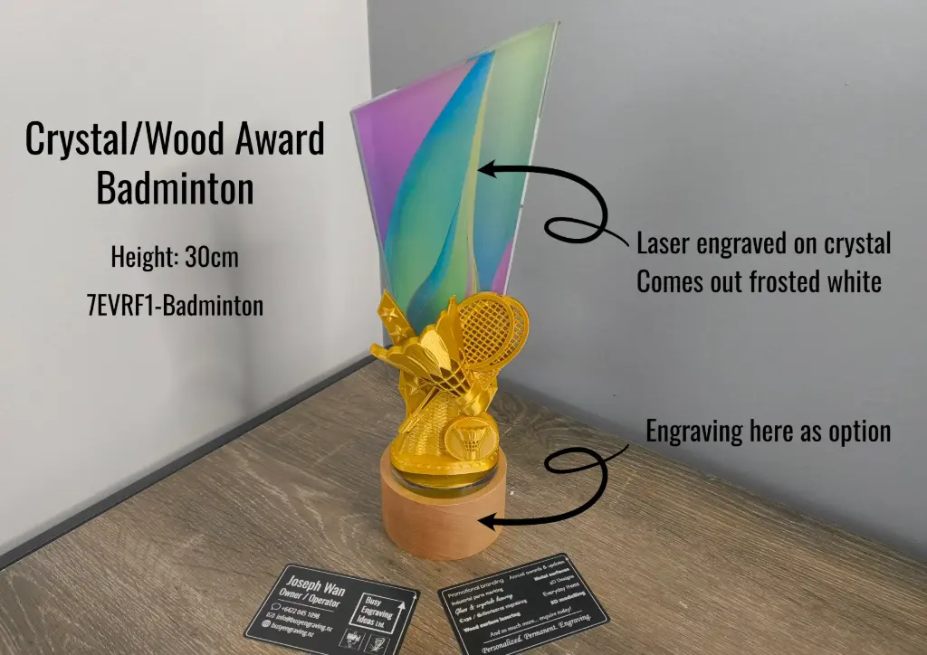 Crystal / Wood Award - Badminton