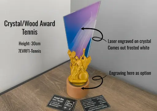 Crystal / Wood Award - Tennis